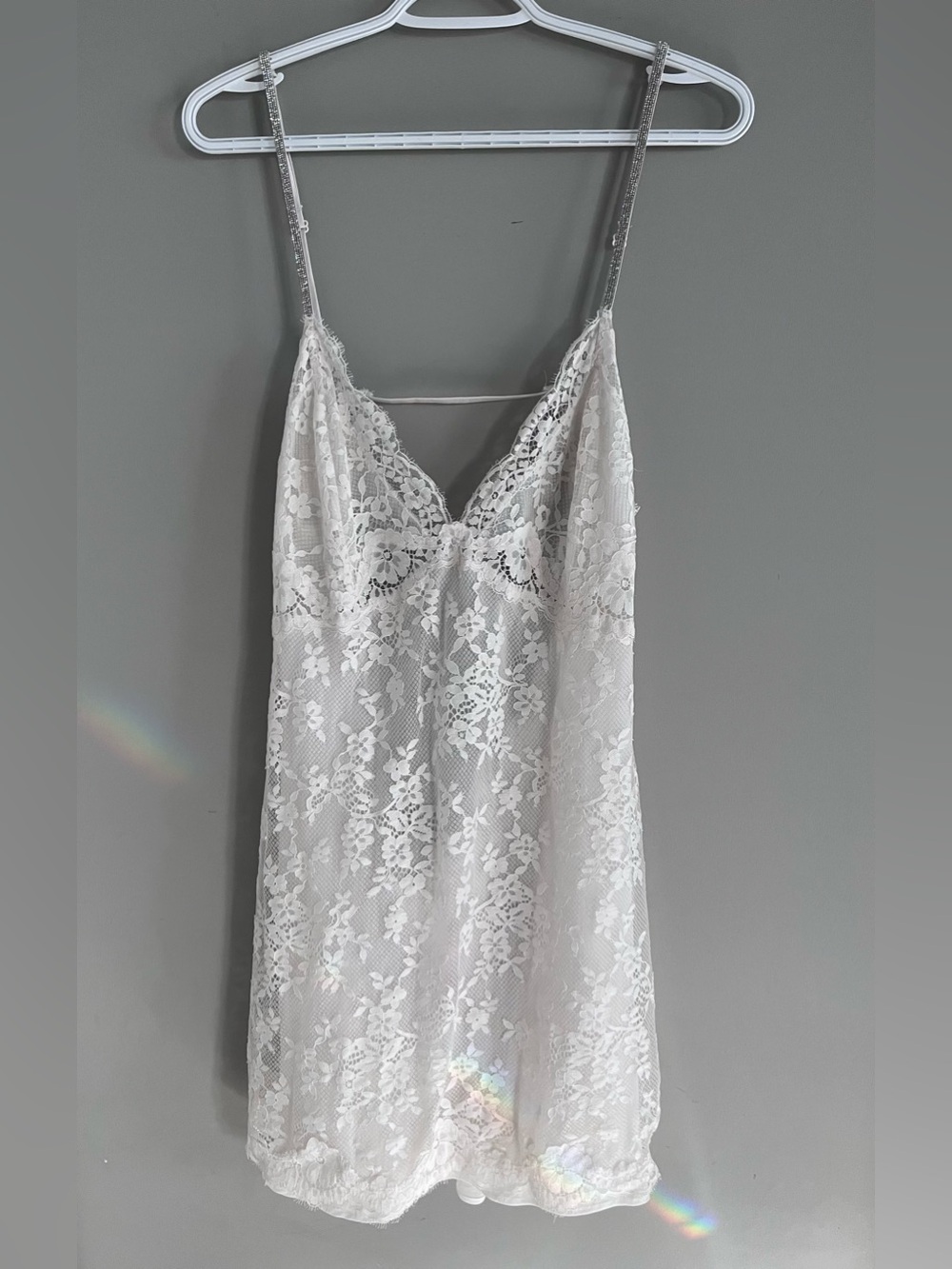 Victoria's Secret XL Lace Lingerie Nightgown Low Back Bridal Chemise